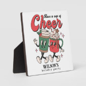 レトロカップ応援ホットチョコレートホリデー フォトプラーク (正面)