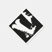 レトロカヌシルエットペーパーナプキン スタンダードカクテルナプキン (角)