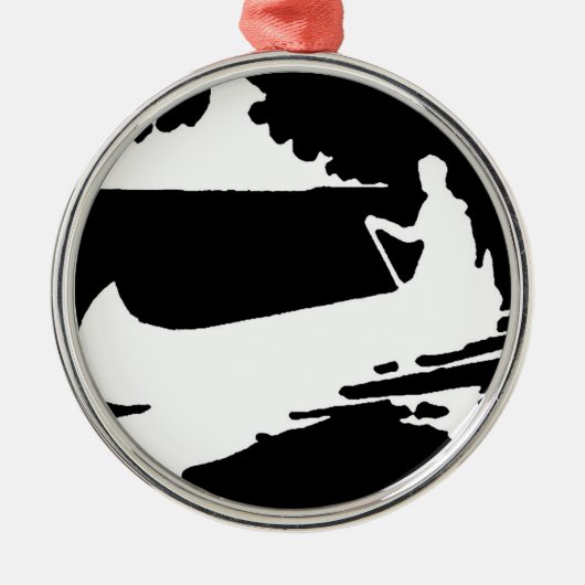 レトロカヌシルエット メタルオーナメント (正面)