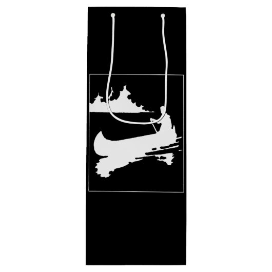 レトロカヌシルエット ワインギフトバッグ (正面)