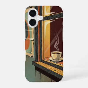レトロカフェの眺め iPhone 16ケース