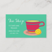 レトロカフェ茶店デザイナー茶ポット 名刺 (正面)