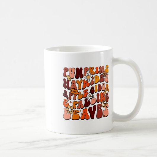 レトロカボチャのヘイライドApple CiderとFalling Le コーヒーマグカップ (右)