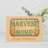 レトロカボチャ幸せな感謝祭の日の挨拶 シーズンカード (スタンド正面)