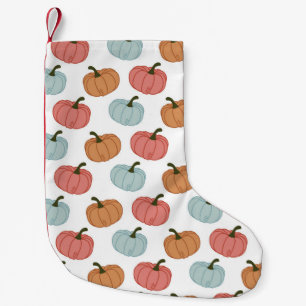 レトロカボチャ感謝祭シームレスパターン スモールクリスマスストッキング