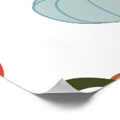 レトロカボチャ感謝祭シームレスパターン ポスター (角)