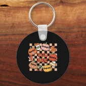 レトロカボチャ秋スクールカウンセラー感謝してい キーホルダー (正面)