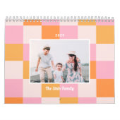 レトロカムバックパーソナライズされたフォトカレンダー カレンダー (カバー)