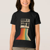 レトロカメラにレインボープリント トライブレンドＴシャツ (正面)