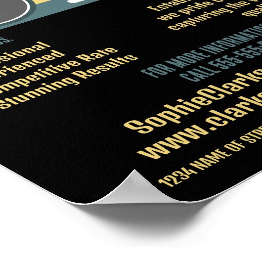 レトロカメラのアイコン、写真家、写真家 ポスター (角)