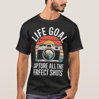 レトロカメラの写真家ユーモアあふれる写真撮影 Tシャツ