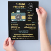 レトロカメラアイコン, 写真家, 写真撮影依頼 チラシ (手)