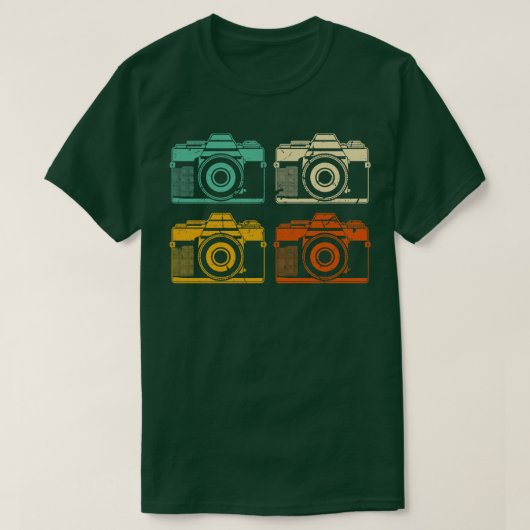 レトロカメラカメラマン Tシャツ (デザイン正面)