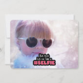 レトロカメラ自撮り誕生日パーティー写真 招待状 (裏面)