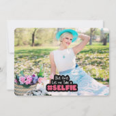 レトロカメラ自撮り誕生日パーティー写真 招待状 (裏面)