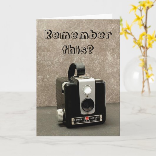 レトロカメラ カード (黄色い花)