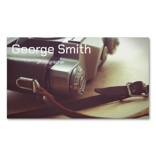 レトロカメラ マグネット名刺 (正面)