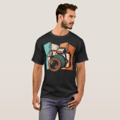 レトロカメラ 写真愛好家 フォトグラファー Tシャツ (正面フル)
