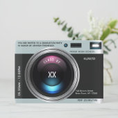 レトロカメラ 卒業パーティー 招待状 (スタンド正面)