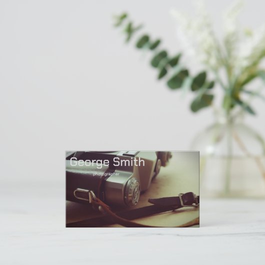 レトロカメラ 名刺 (スタンド正面)