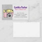 レトロカメラ|手書き |コンテンツ作成者 名刺 (正面/裏面)