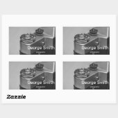 レトロカメラ 長方形シール (シート)