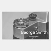 レトロカメラ 長方形シール (正面)