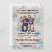 レトロカラオケ誕生日-80s音楽パーティー 招待状 (正面)