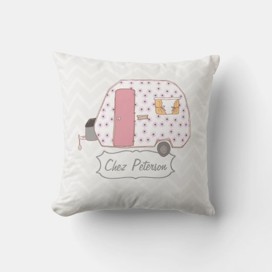 レトロカラバンシェブロン クッション (正面)