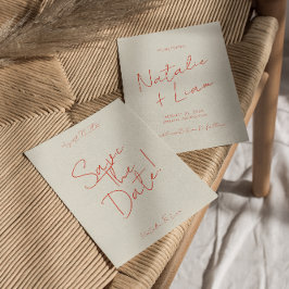 レトロカラフルお洒落ファンキーユニーク結婚おもしろい セーブザデート