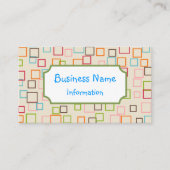 レトロカラフルかわいい教育教師の名刺 名刺 (正面)