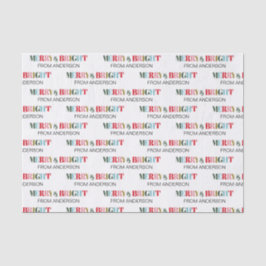 レトロカラフルと明るいメリークリスマスの休日 薄葉紙