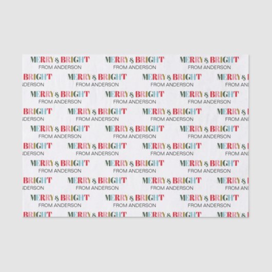 レトロカラフルと明るいメリークリスマスの休日 薄葉紙 (正面)