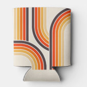 レトロカラフルなアーチとライン 缶クーラー (裏面)