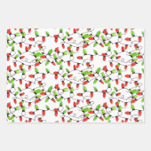 レトロカラフルなストリングライトラッピング紙シート ラッピングペーパーシート (正面3)