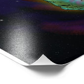 レトロカラフルな夢を実現する宇宙飛行士 フォトプリント            (角)