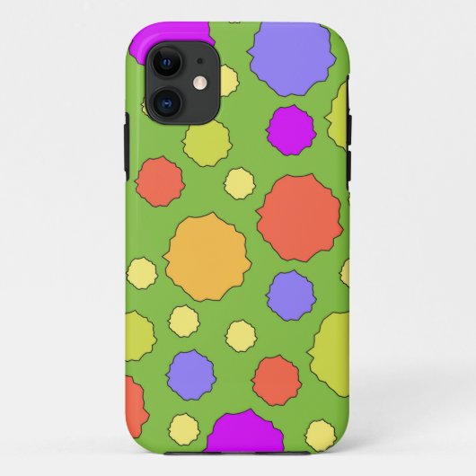 レトロカラフルな太いドット柄 Case-Mate iPhoneケース (裏面)