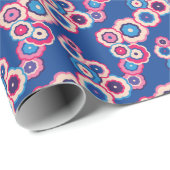 レトロカラフルな花柄 ラッピングペーパー (ロールコーナー)