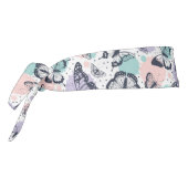 レトロカラフルな蝶のパターン。 タイヘッドバンド (回転270)