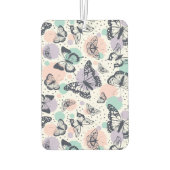 レトロカラフルな蝶の模様 カーエアーフレッシュナー (裏面)