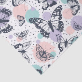 レトロカラフルな蝶の模様 薄葉紙 (詳細)