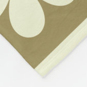 レトロカラフルの花の模様 フリースブランケット (角)