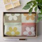 レトロカラフルの花の模様 薄葉紙 (ギフト)