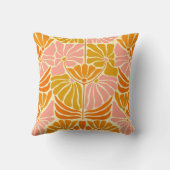 レトロカラフルの花 クッション (裏面)