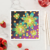 レトロカラフルの花 スタンダードランチョンナプキン (インサイチュ)