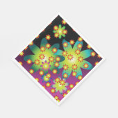 レトロカラフルの花 スタンダードランチョンナプキン (角)