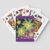 レトロカラフルの花 トランプ (裏面)