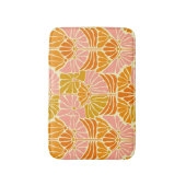 レトロカラフルの花 バスマット (正面縦)