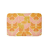 レトロカラフルの花 バスマット (正面)