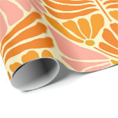 レトロカラフルの花 ラッピングペーパー (ロールコーナー)